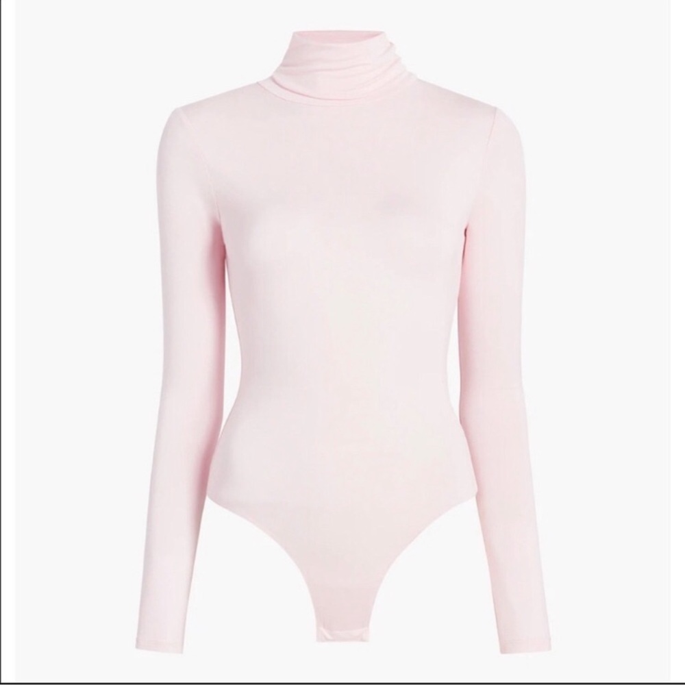 Hill House Luna turtleneck bodysuit in Petal Pink